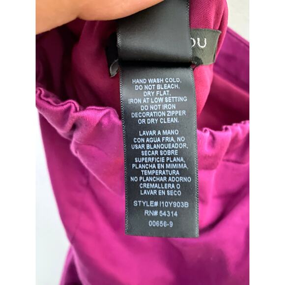 Bisou Bisou One Shoulder Dress Women 10 Pink Purple Barbiecore Date Night Party - Picture 7 of 8